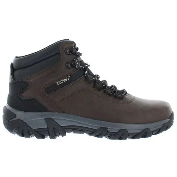 KhombuBoots Men's 8 Leather Outdoor Winter Rugged Lug Weatherproof Snow Shoes